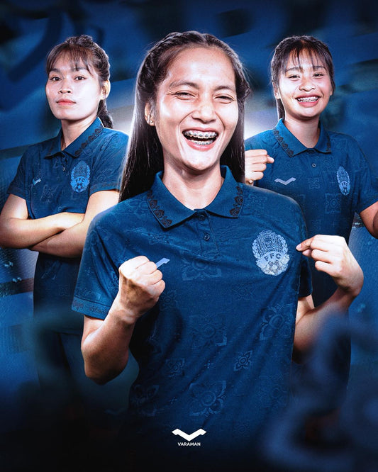 Maillot officiel du Cambodge 2024/2025 - Bleu Navy Domicile (Femme - Player)