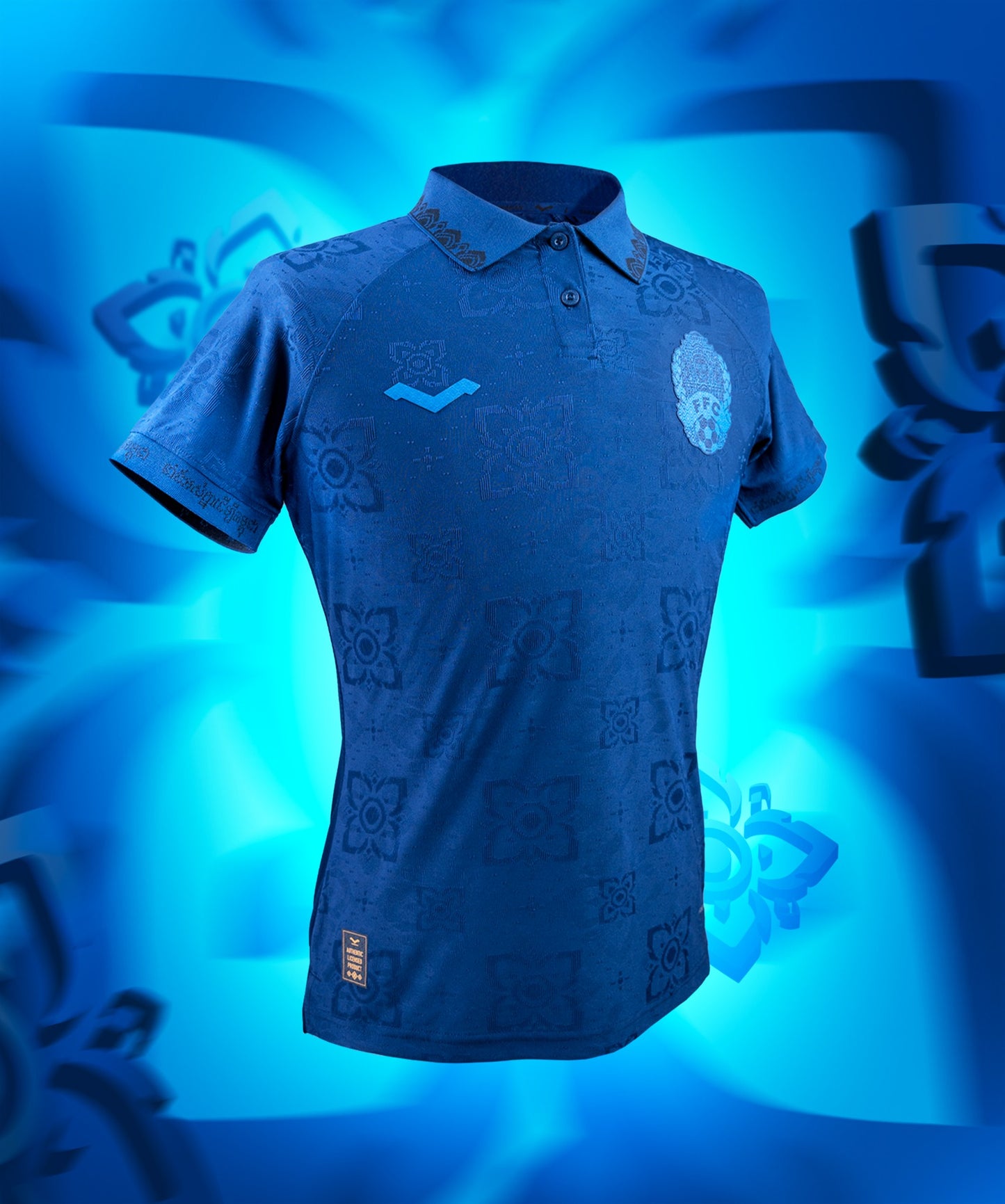 Maillot officiel du Cambodge 2024/2025 - Bleu Navy Domicile (Femme - Player)