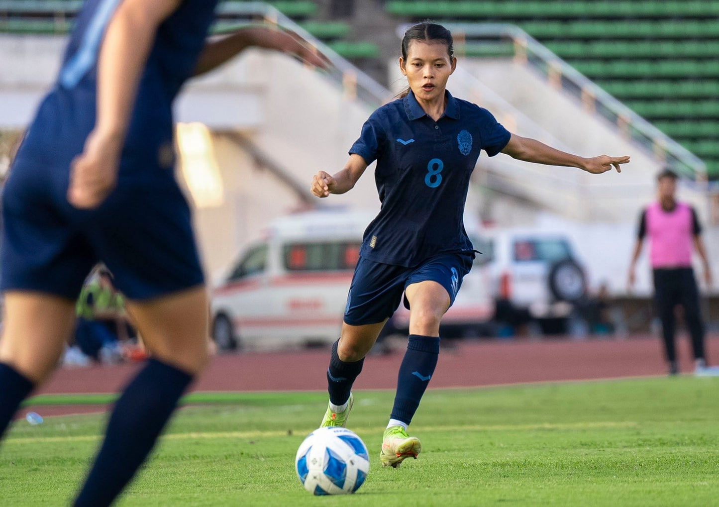 Maillot officiel du Cambodge 2024/2025 - Bleu Navy Domicile (Femme - Player)