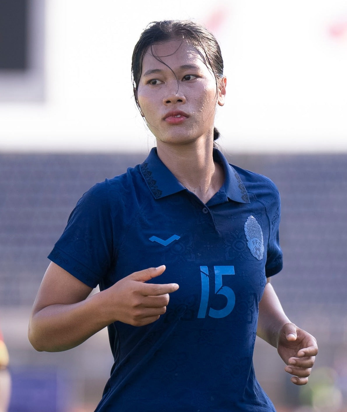 Maillot officiel du Cambodge 2024/2025 - Bleu Navy Domicile (Femme - Player)