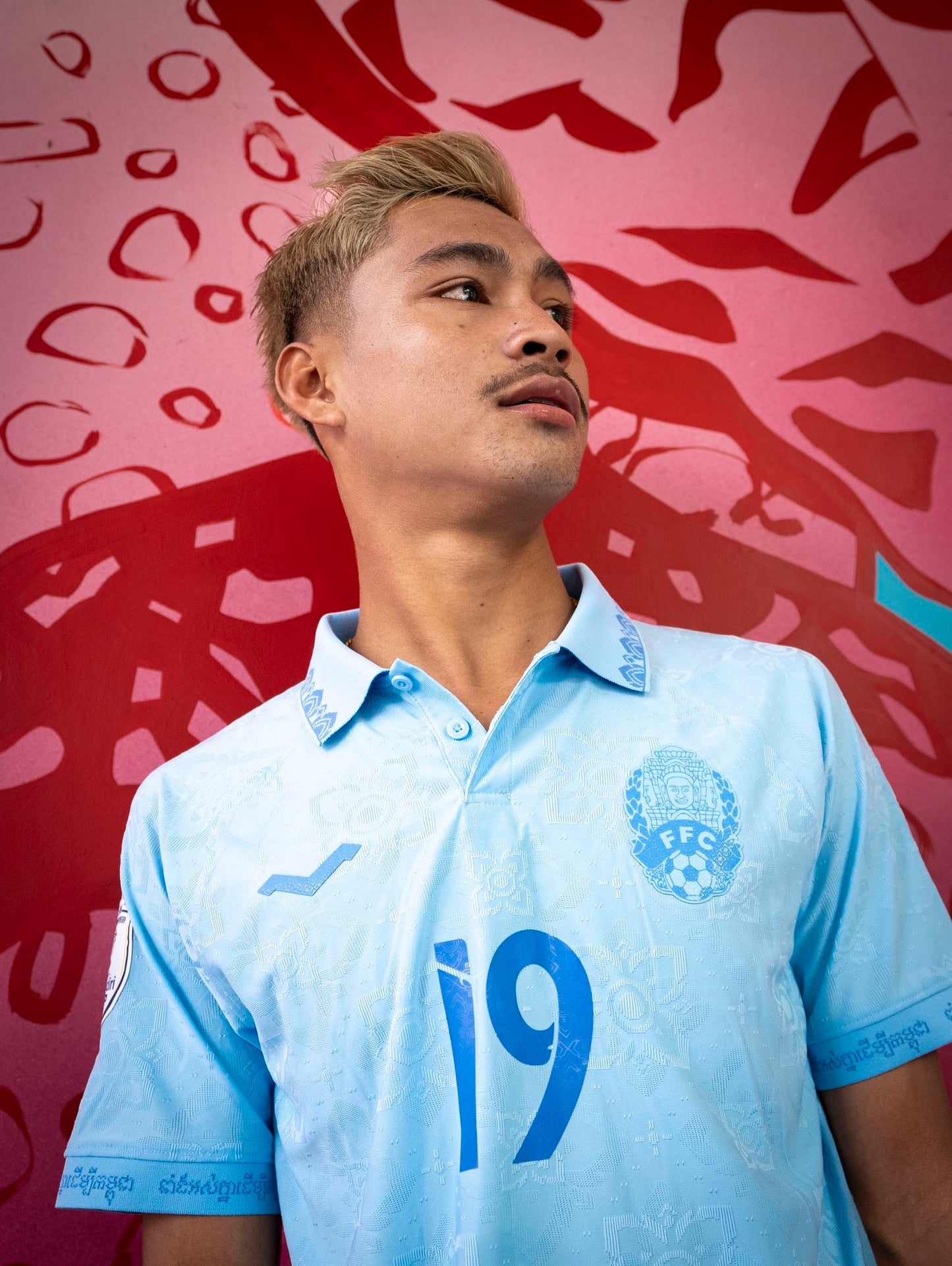 Maillot officiel du Cambodge 2024/2025 - Bleu Ciel (Homme - Fan)