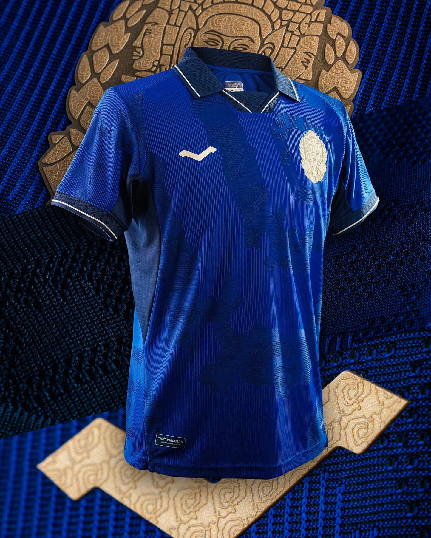 Maillot officiel du Cambodge 2026/2027 - Bleu Domicile (Homme - Player)