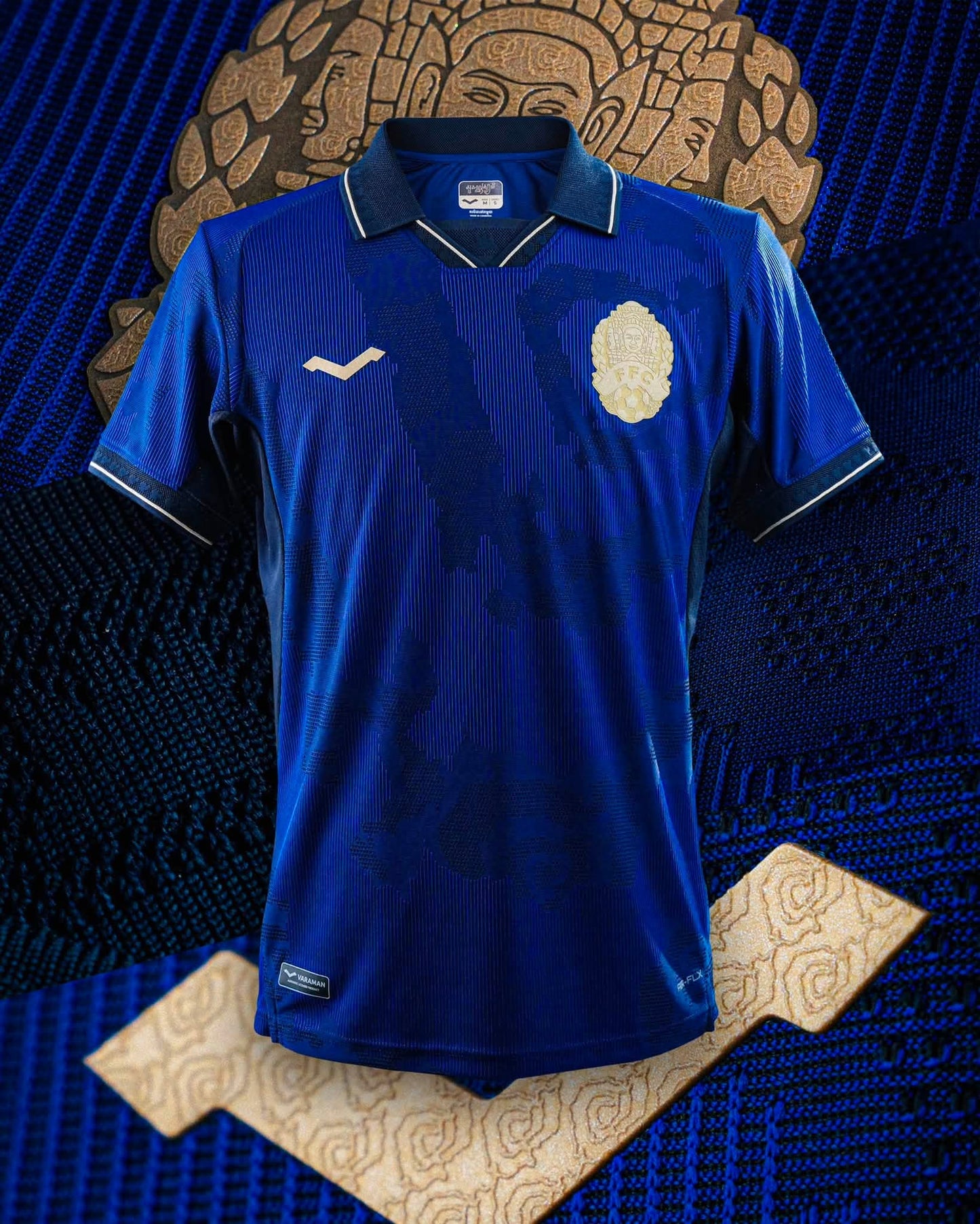Maillot officiel du Cambodge 2026/2027 - Bleu Domicile (Homme - Player)