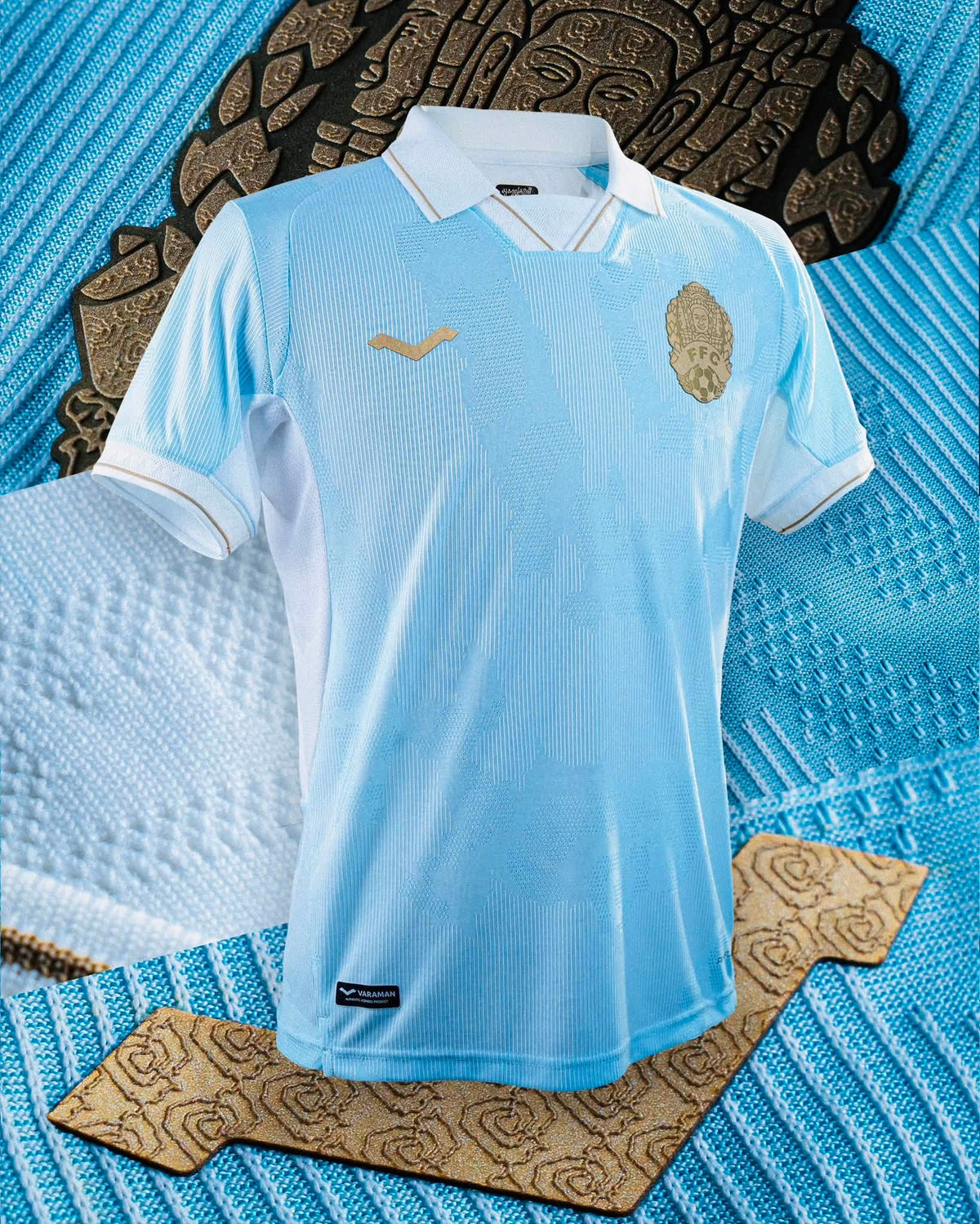 Maillot officiel du Cambodge 2026/2027 - Bleu ciel Gardien (Homme - Player)