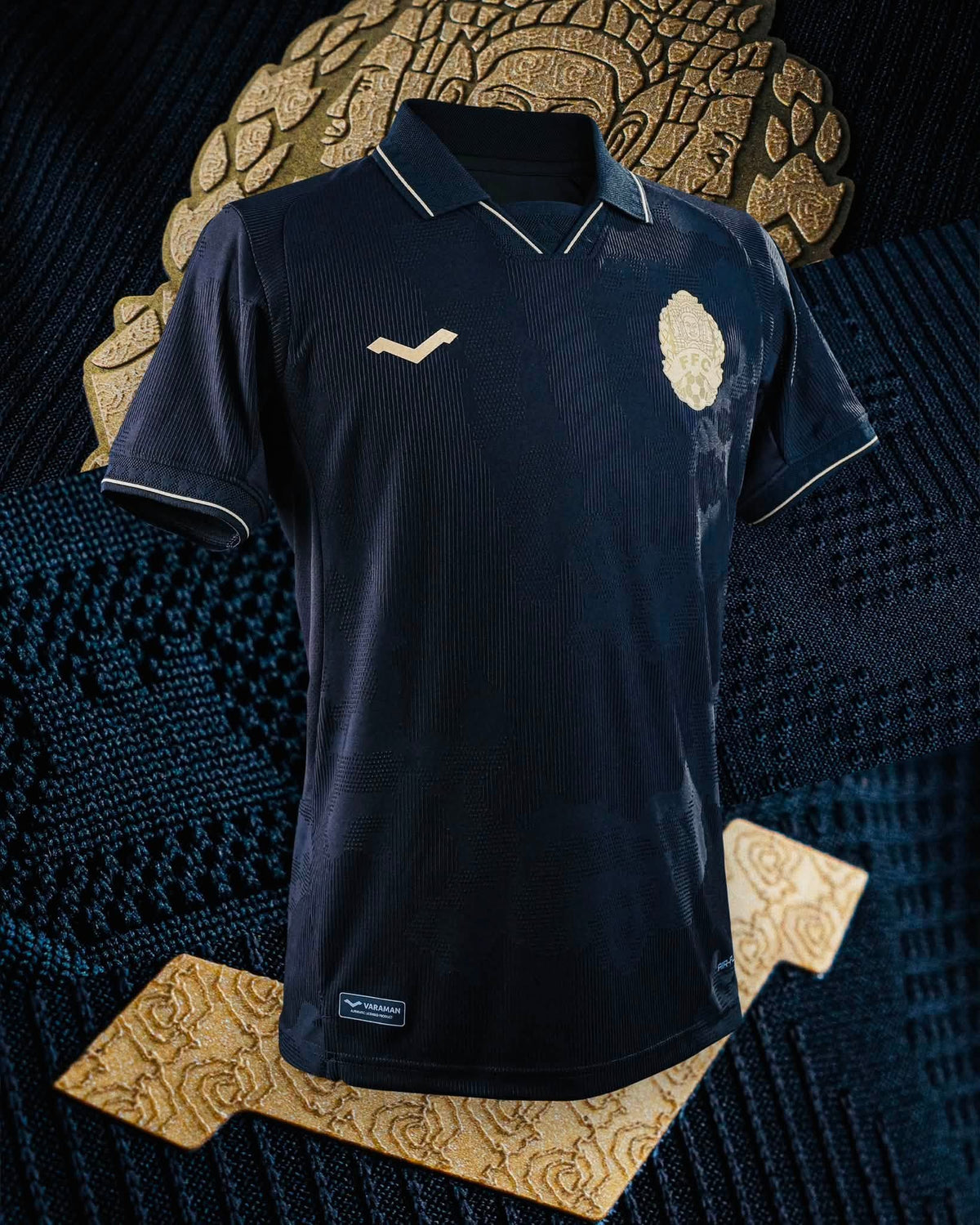 Maillot officiel du Cambodge 2026/2027 - Noir Gardien Extérieur (Homme - Player)